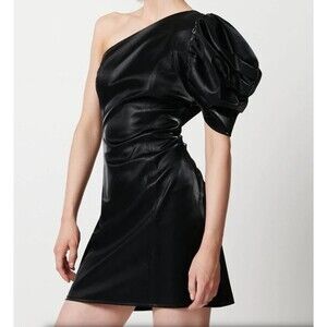 Elliatt Pandorea Mini Dress NWT Black Vegan Leather Bodycon Retail $185 Size M
